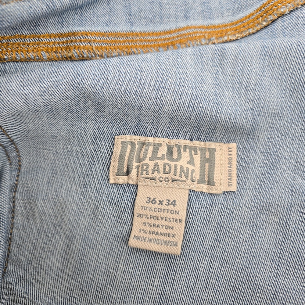 Duluth Trading Co Carpenter Jeans Mens Ballroom Double Flex Blue 36x34 - Picture 6 of 12